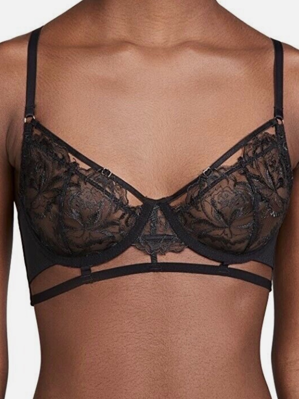 Bluebella Lali Caged Sheer Black Lace Bra